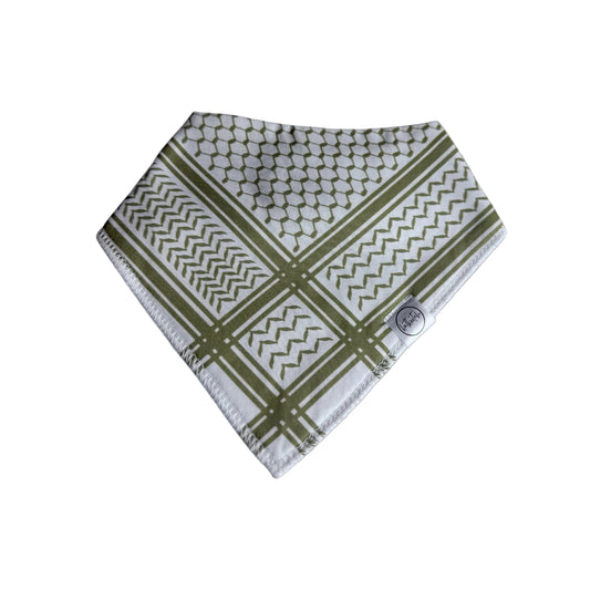 Olive Green Keffiyeh Bib