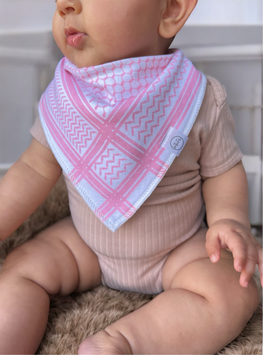 Pink Keffiyeh Bib