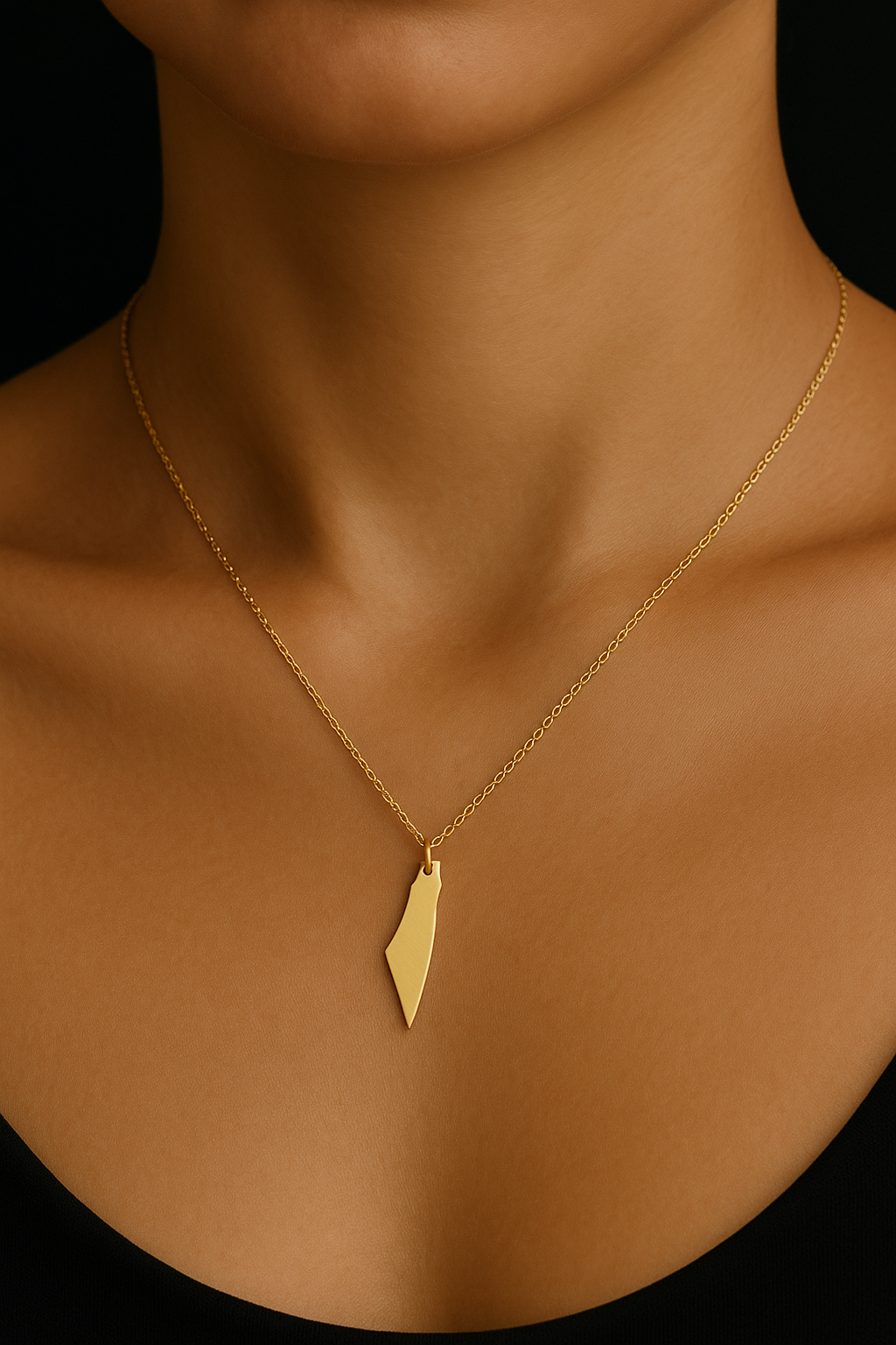 Dainty Palestine Necklace - 18k Gold Plated