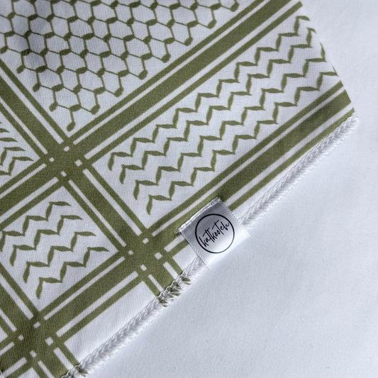 Keffiyeh Bib- Olive Green