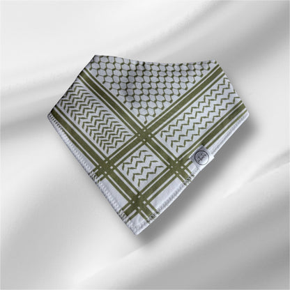 Keffiyeh Bib- Olive Green