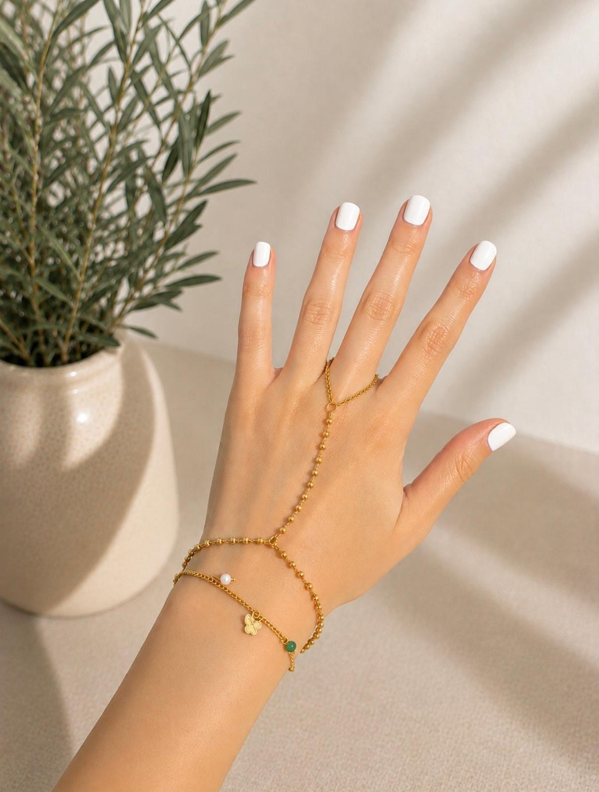 Butterfly Charm Gold Bracelet