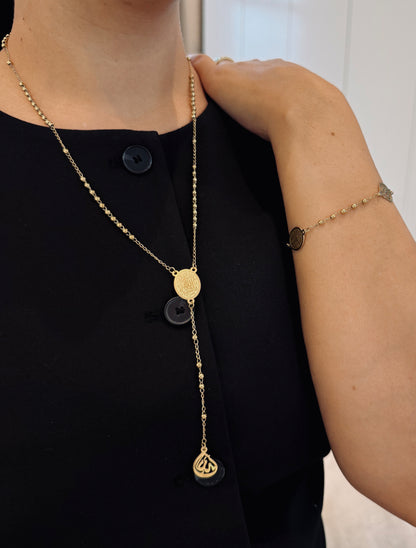 Gold Plated “Mashallah” & “Allah” Pendant Necklace