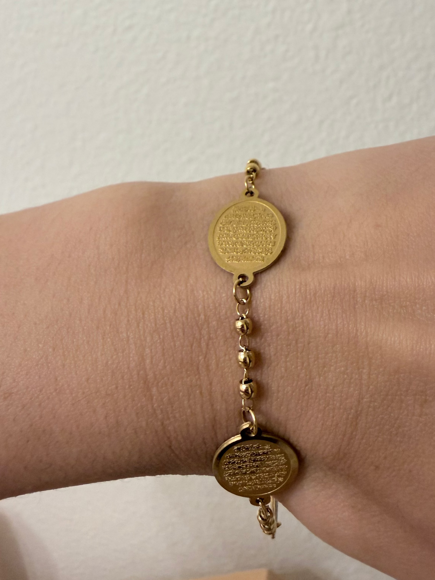 Gold Bracelet - Ayatul Kursi Pendants