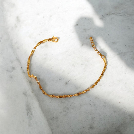 Zayna Gold Plated Chain Bracelet