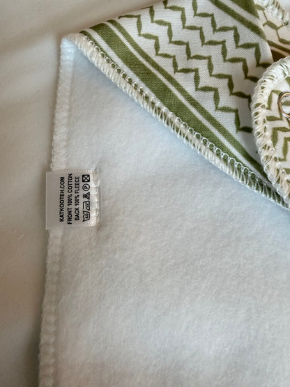 Keffiyeh Bib- Olive Green