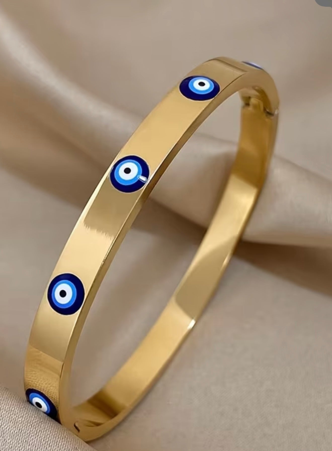Evil Eye Gold Bangle