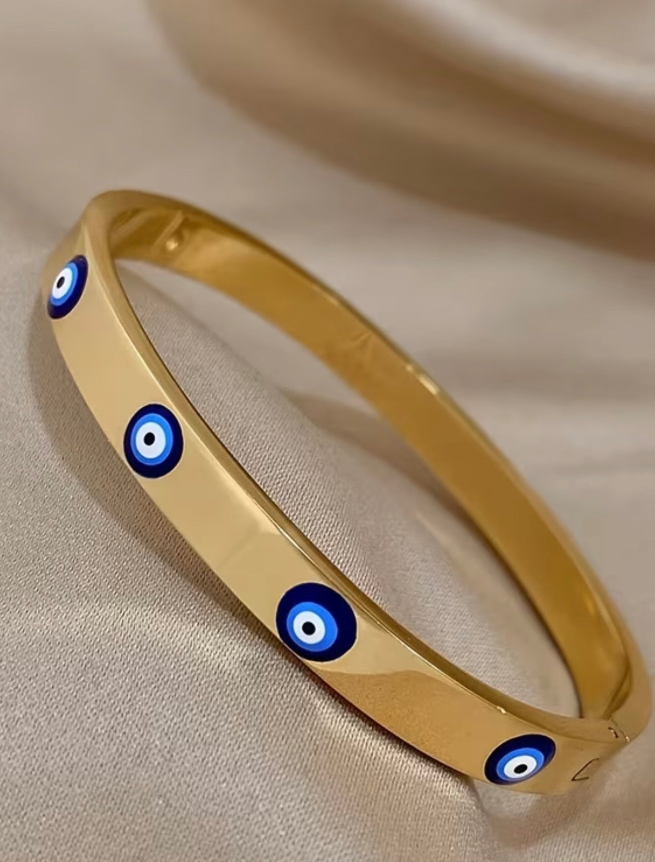 Evil Eye Gold Bangle