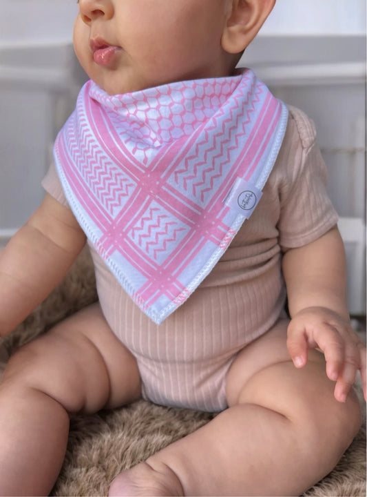 Pink Keffiyeh Bib